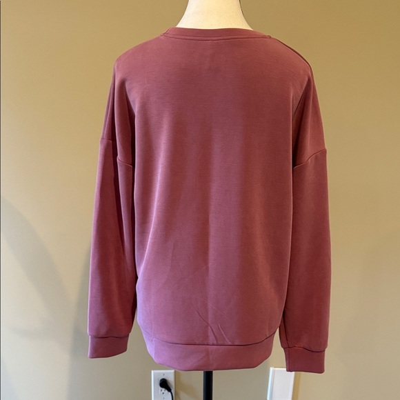 LAZYPANTS Sueded Sweatshirt Pink Women's Size M - Picture 2 of 11